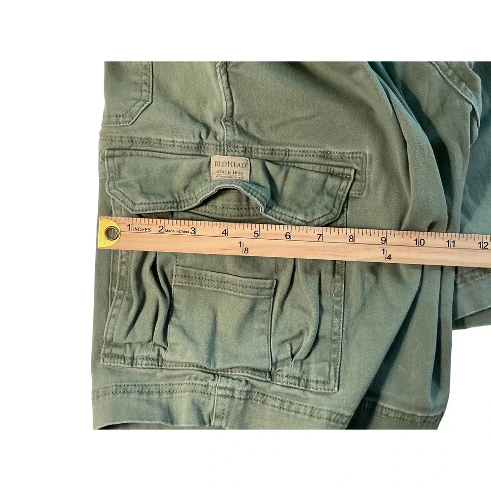 RedHead Mens Olive Green Cargo Shorts Relaxed Fit Cotton Size 40 Camo